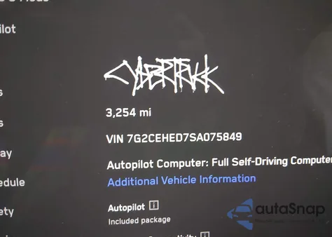 2025 Tesla Cybertruck All-Wheel Drive z USA, uszkodzony, nr VIN 7G2CEHED7SA075849